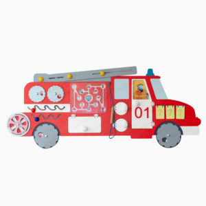Бизиборд "Пожарная машина". Для оформления стен в детском саду, в дошкольном учреждении.