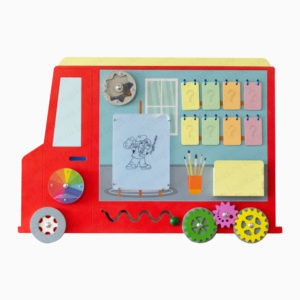 Бизиборд "Фургон художника". Для оформления стен в детском саду, в дошкольном учреждении.