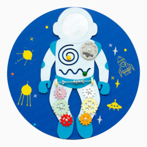 Бизиборд "Космонавт" для оформления стен в детском саду, в дошкольном учреждении
