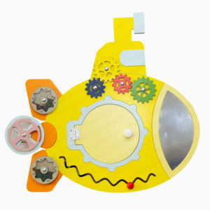 Бизиборд "Подводная лодка". Для оформления стен в детском саду, в дошкольном учреждении.