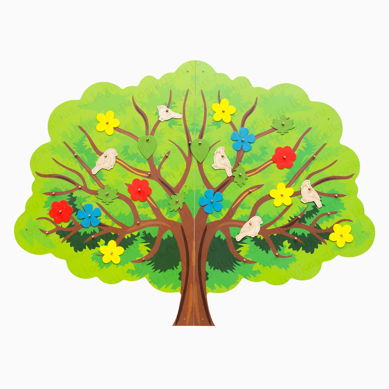 Настенная декоративно-развивающая панель дидактическое дерево "Времена года" для детских садов и дошкольных учреждений