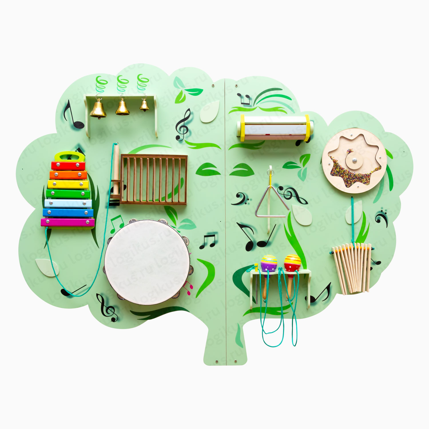 Развивающая панель "Музыкальное дерево" декоративная панель для оформления стен в детском саду, в дошкольном учреждении