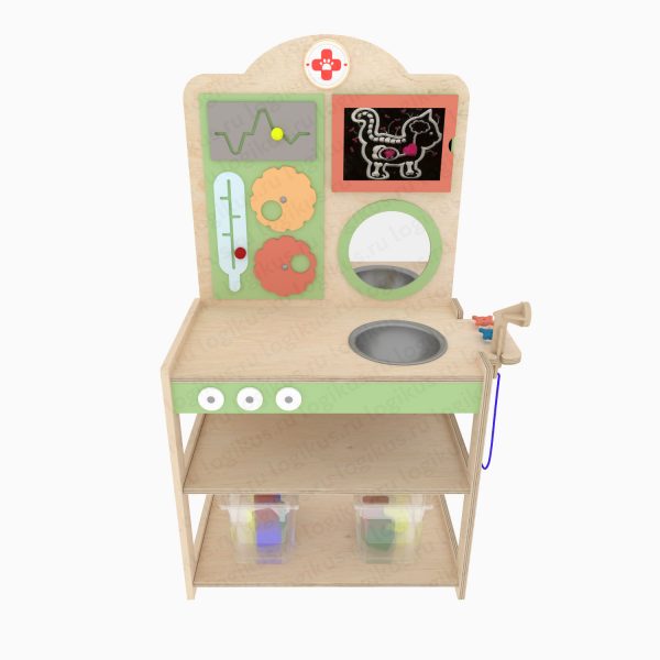 Стенд игровой «Ветеринарная клиника». Развивающее оборудование, мебель для детских садов и дошкольных учреждений производство компании Логикус.
