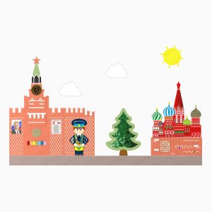 Настенная панель "Кремлевская стена" для оформления детского сада.